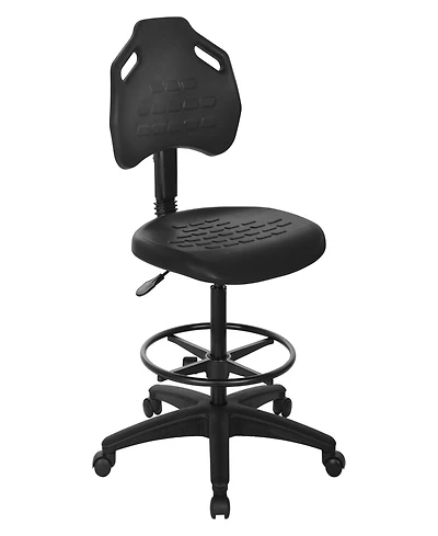 Osp Home Furnishings 39.75" Metal Self Skinned Urethane Drafting Chair