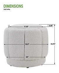 Osp Home Furnishings 15.75" Wood Lanyard Storage Ottoman