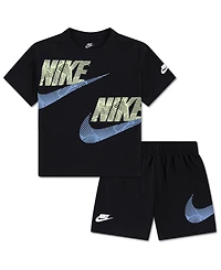 Nike Boys' Toddler 2T-4T The Zone Relaxed Crewneck T-Shirt and Shorts, 2-Piece Set