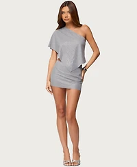 Edikted Women's Leanne Rhinestone Mini Skirt