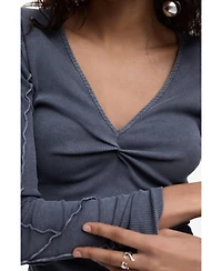 Desigual Women's Rib knot T-shirt