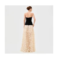 Bariano Women's Avenna Strapless Petal Gown