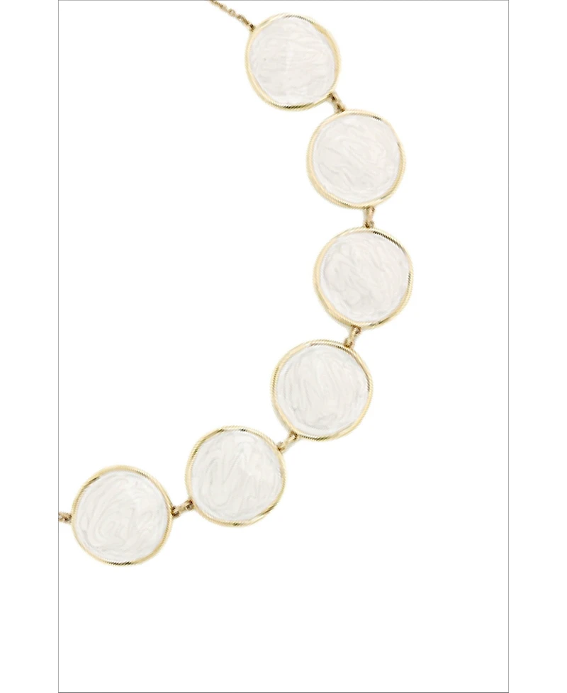 Retro Chic Enamel Ripple Necklace