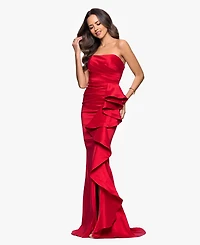 Betsy & Adam Women's Long Stretch Strapless Gown
