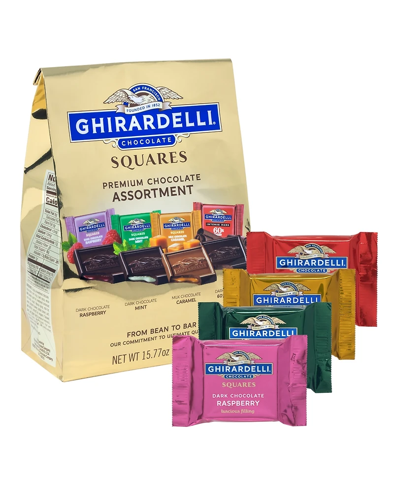 Ghirardelli Premium Assortment Chocolate Squares Intense Dark Chocolate Premium Collection, 2 Pack
