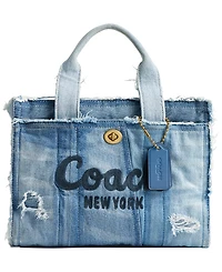 Coach Denim Patchwork Small Cargo Tote Bag