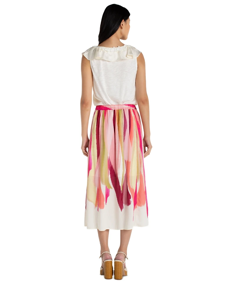 Liverpool Los Angeles Women's Woven Pull-On A-Line Maxi Skirt