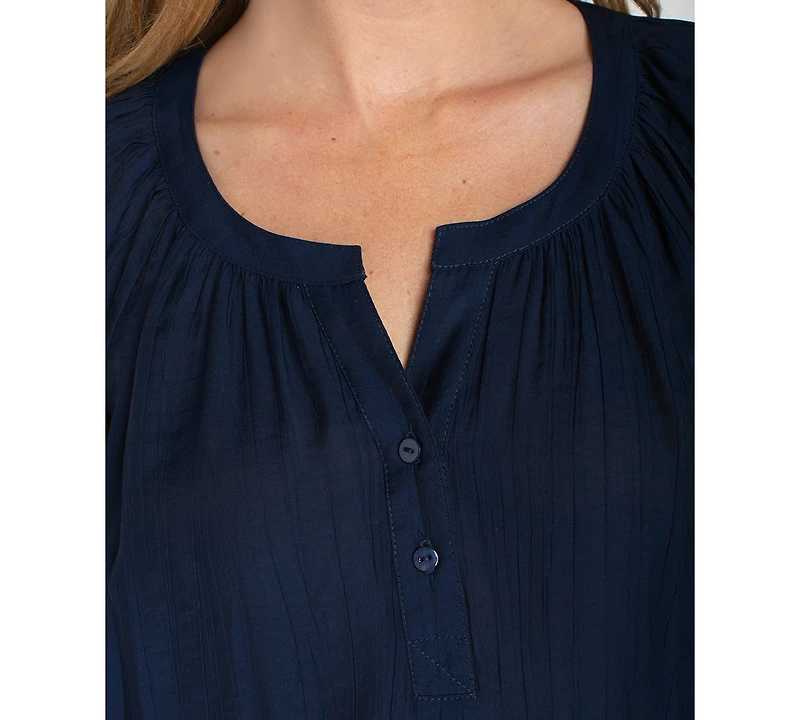 Liverpool Los Angeles Women's Draped Short-Sleeve Blouse