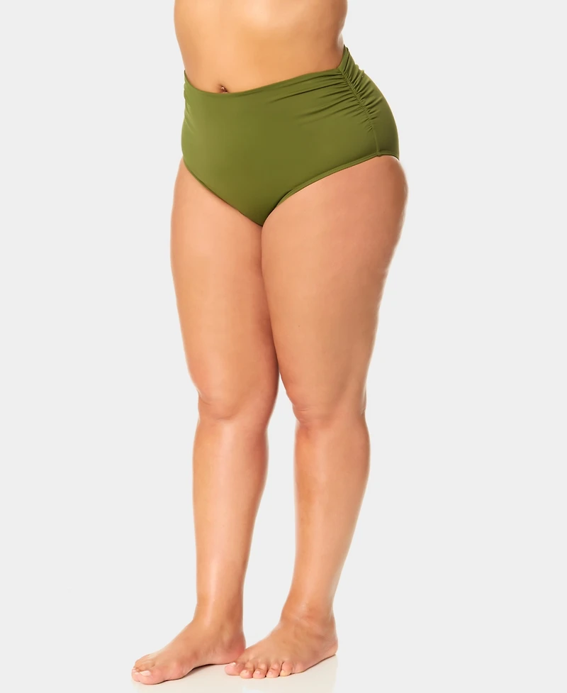 Anne Cole Plus High-Waist Bikini Bottoms