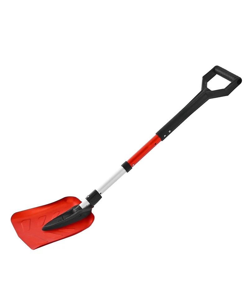 Mecale Foldable Snow Shovel, 9" Wide, Adjustable 36"-40", D-Handle, Lightweight Aluminum Alloy, Car/Camping