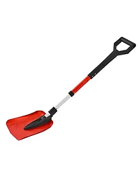 Mecale Foldable Snow Shovel, 9" Wide, Adjustable 36"-40", D-Handle, Lightweight Aluminum Alloy, Car/Camping