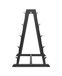 Philosophy Gym 10-Bar Fixed Barbell Weight Rack - Heavy-Duty Storage Holder for Straight & Ez Curl Pre-Weighted Bars