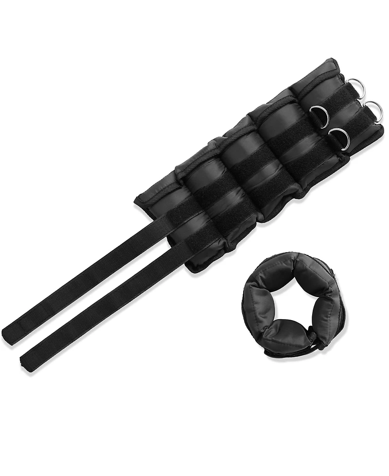 Philosophy Gym 20 Lb Adjustable Ankle Wrist Weights Pair, Arm Leg Weight Straps Set, 10 Lb each with Removable Weights