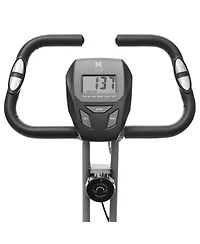 Node Fitness Indoor Cycling Bike - Folding, Upright Stationary Exercise Cycle with Magnetic Resistance