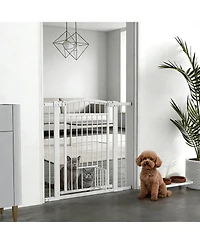 Aostirmotor Extra Wide Walk Through Dog Gate in White
