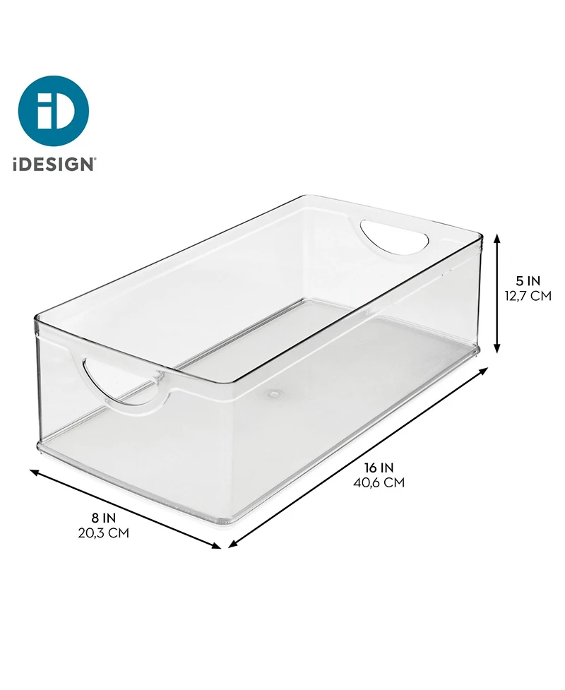iDesign Plastic Kitchen Cabinet Storage Bins - Set of