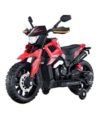 Sugift 12V Kids Electric Motorcycle with Detachable Training Wheels