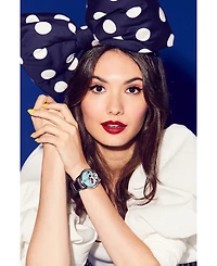 Disney by Citizen Sensational Six Black Leather Strap Watch 40mm