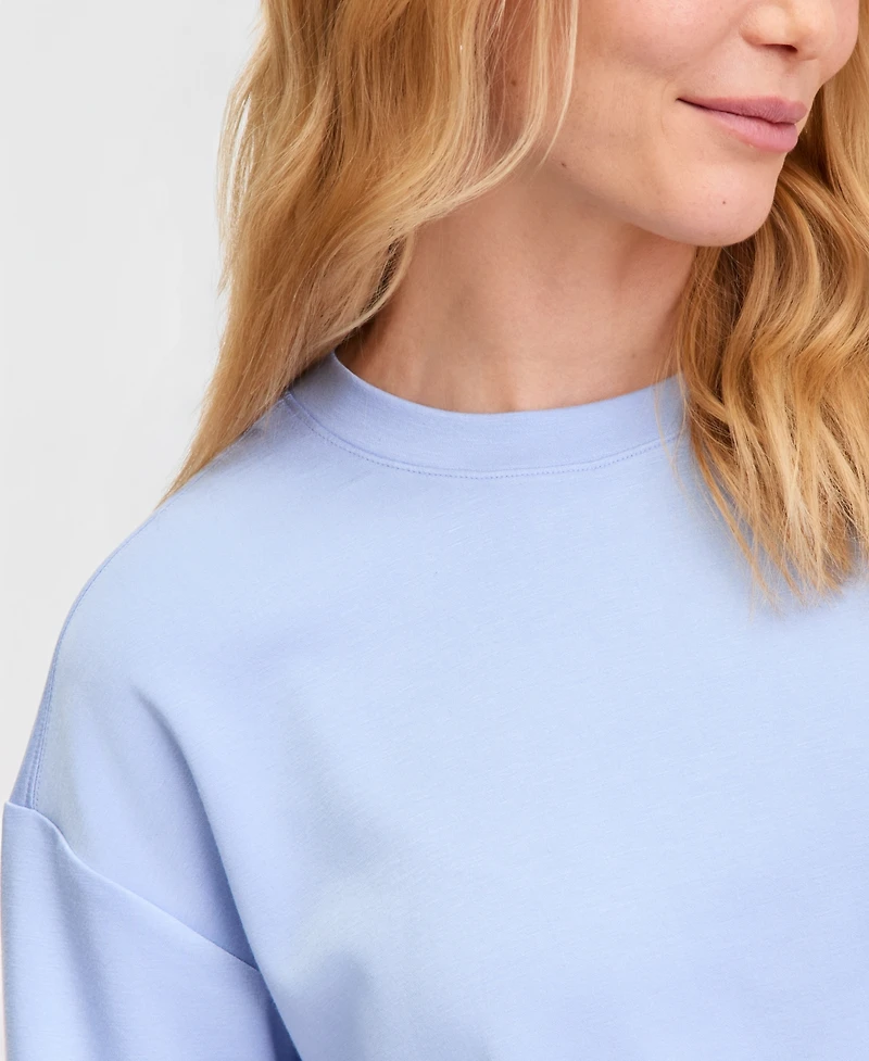 I.n.c. International Concepts Women's Off Duty Short Sleeve Crewneck T-Shirt, Macy's Exclusive