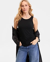 I.n.c. International Concepts Women's Luxe-Layering Jersey Ruched Tank, Macy's Exclusive