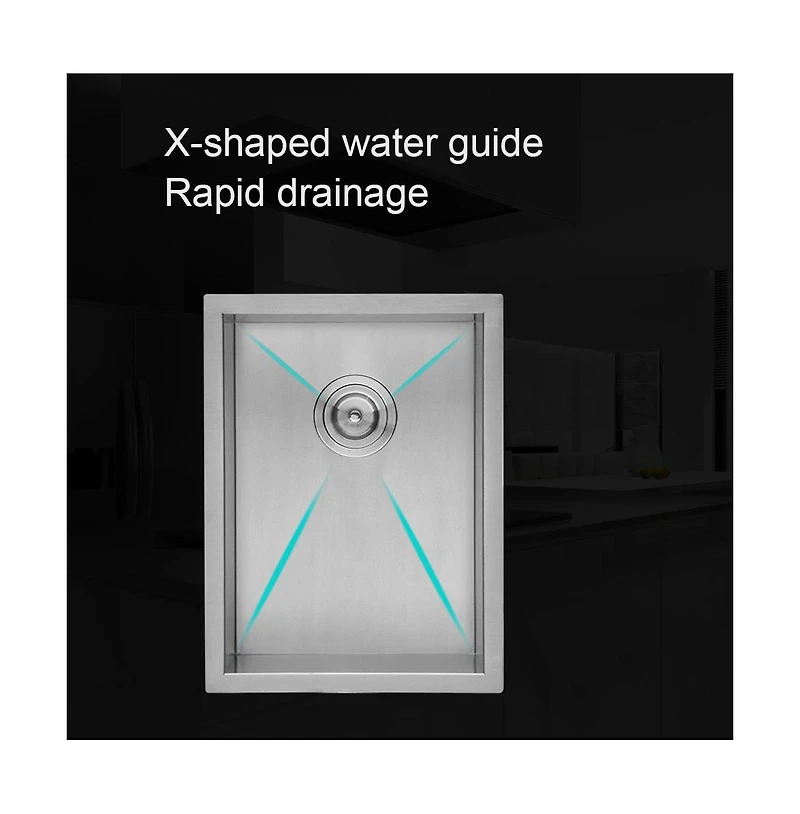 flynama 15x20x9inch Undermount Kitchen Sink Stainless Steel Single Bowl 16 Gauge Deep Basin