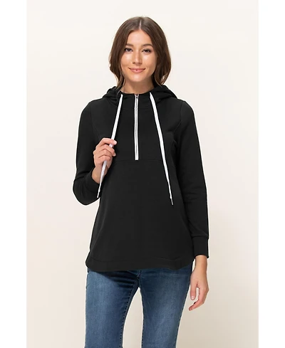 Hello Miz Maternity Half Zip Hoodie
