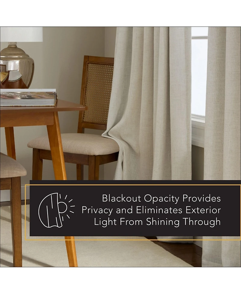 Town & Country Luxe Arlo Solid Linen 100% Blackout