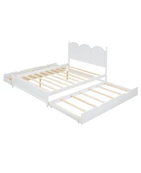 Boyel Living Queen Platform Bed with 2 Big Drawers and Twin Xl Trundle
