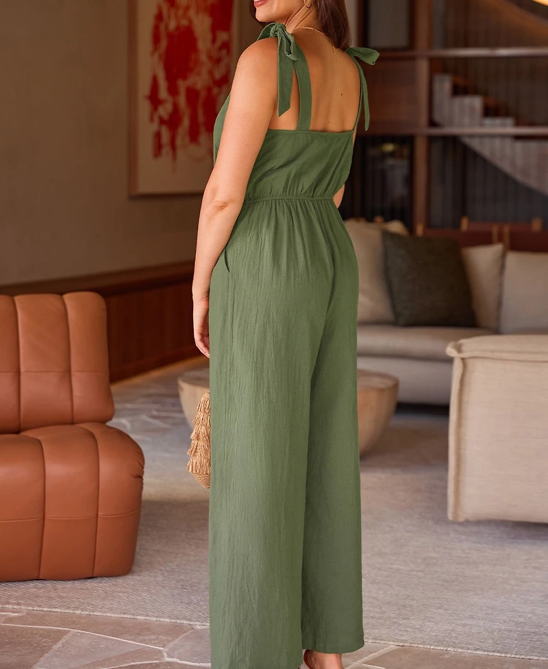 Cupshe Women's Steps Ahead Green Jumpsuit