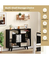 Slickblue Geometric Bookcase with Anti-Tipping Kit and Storage Shelving