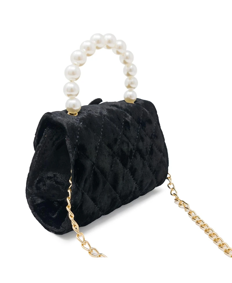 Puttisu Girls Velvet Bloom handbag