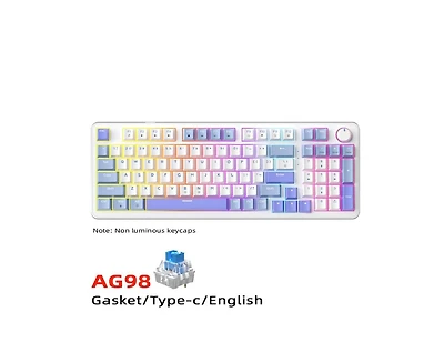 Risokeys Mechanical Keyboard 98-Key Wired,Hot-Swappable Blue Switch,Rgb Backlight,Anti-Ghosting for Gaming