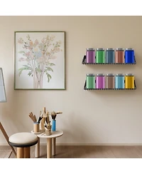 Lugo Garage Wall Shelves 24"x12", Black, 2 Pack