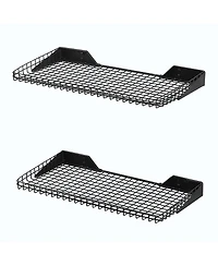 Lugo Garage Wall Shelves 24"x12", Black, 2 Pack