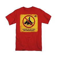 Jurassic Park Big & Tall Jurassic World Don't Ride Sign T Shirt