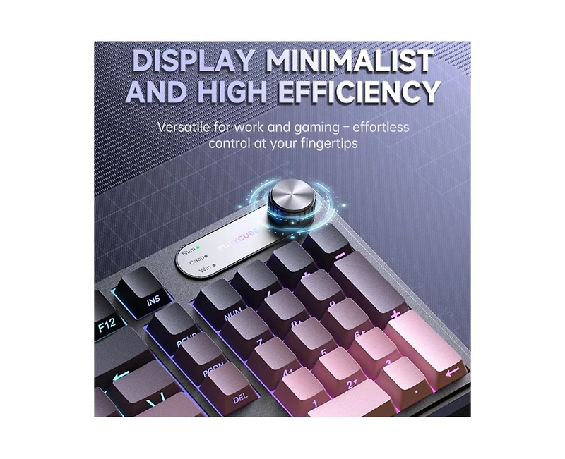 Risokeys Mechanical Feel Waterproof Keyboard 98-Key (Mist Peach Pink Side Print) 3-Mode (Wired/2.4G/Bluetooth) Rgb Gaming Keyboard
