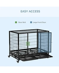 Aostirmotor Dog Crate Metal Cage Kennel