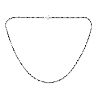 Bling Jewelry Bali Balinese Indonesian Rope Twist Chain Necklace