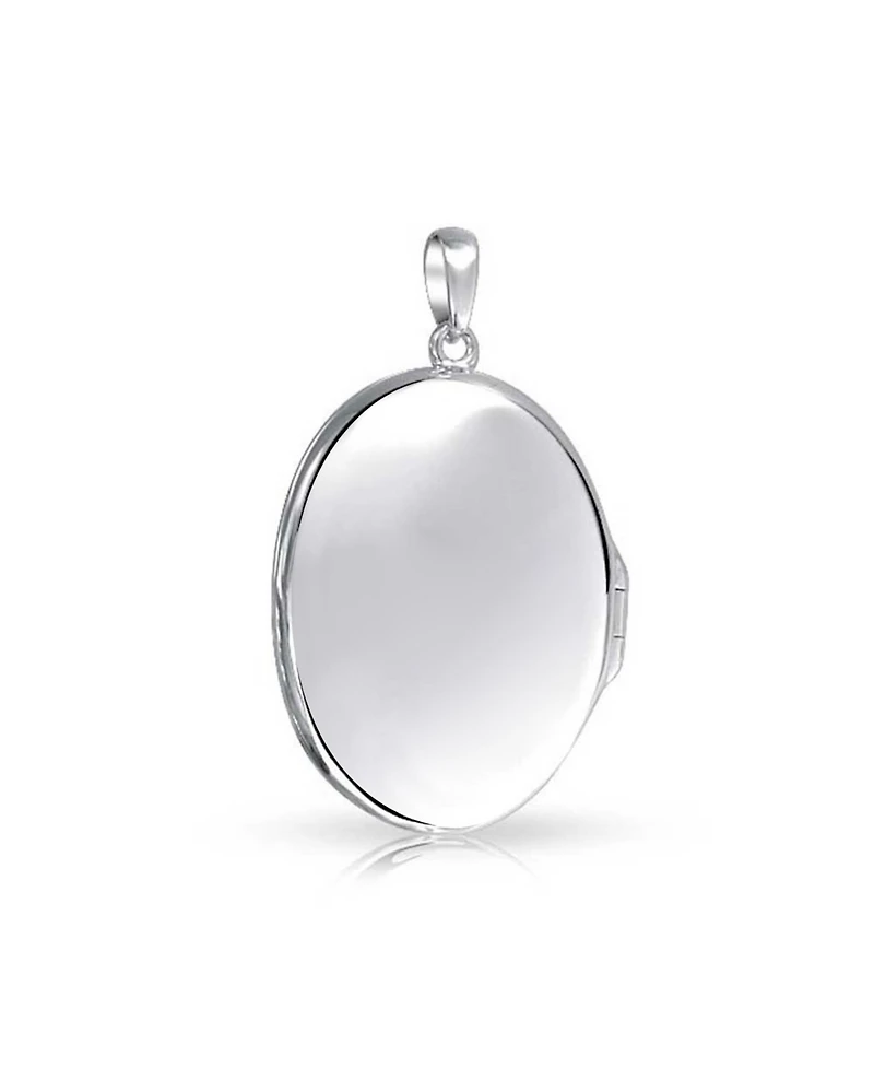 Bling Jewelry Victorian Style Blue Black White Loving Family Mother Child Cameo Locket Pendant Necklace Sterling Silver