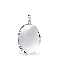 Bling Jewelry Victorian Style Blue Black White Loving Family Mother Child Cameo Locket Pendant Necklace Sterling Silver