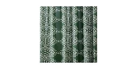Slickblue Green White Geometric Motif Cotton Poly Shower Curtain 72x72