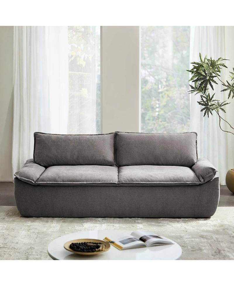 Hulala Home Enrique Modern 90"W Oversized Compressed High-density Foam Sofa and No Assembly Needed