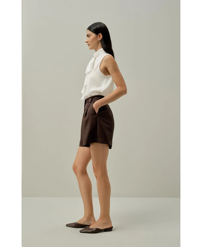 Lilysilk Women's Sleeveless Tie-Neck Silk Blouse