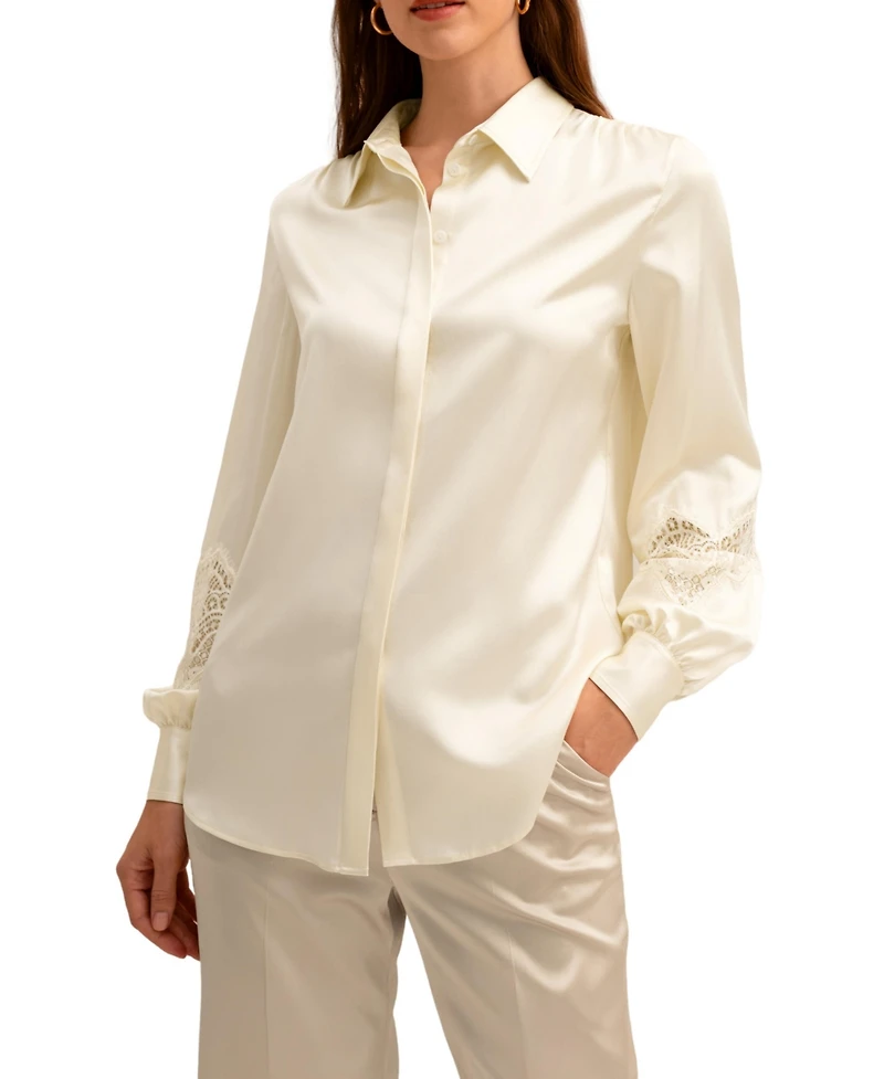 Lilysilk Women's Armeria Lace Blouse