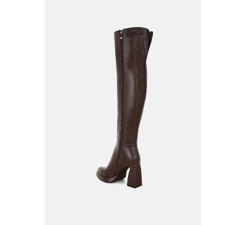 Nenana Faux Leather Knee-High Boots Women