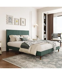 gaomon Easy Assembly Queen Size Platform Bed Frame Upholstered Bed Frame Space Saving, for Living Room