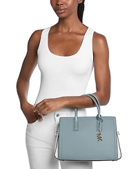 Michael Kors Women's Laila Medium Color-Block Leather Satchel Bag