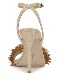 Jessica Simpson Women's Omiena Raffia Fringe High-Heel Dress Sandals