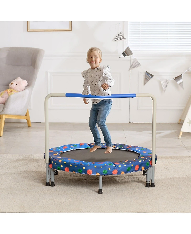 Mecale Kids 36" Foldable Trampoline w/ Handle, Indoor/Outdoor, Ages 3+