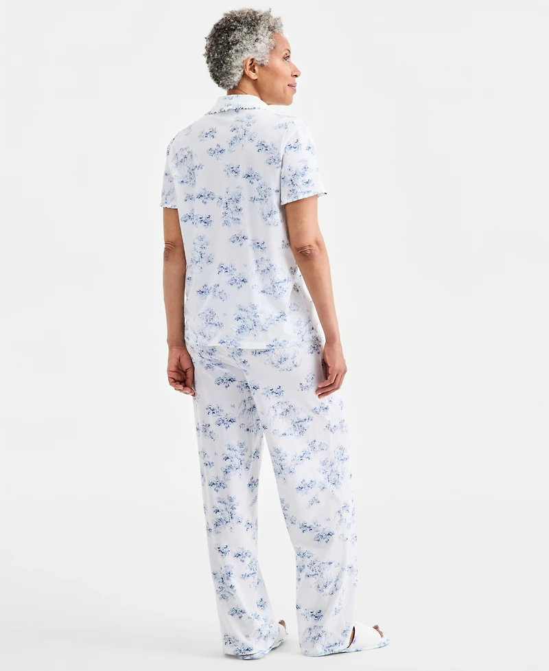 Charter Club Women's Printed Short-Sleeve Pajama Set, Macy's Exclusive